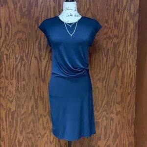 Banana Republic Navy Ruched Dress Petite Small